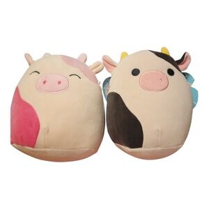Squishmallows Caedyn and Connor Cow Plush‎ Set 7 inch